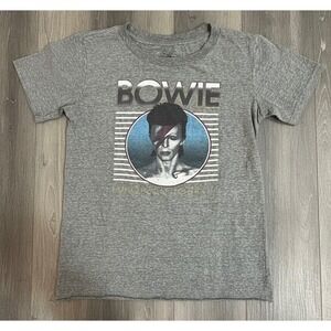 EUC Women's S David Bowie European Tour 1978 Heather Gray Graphic Tee